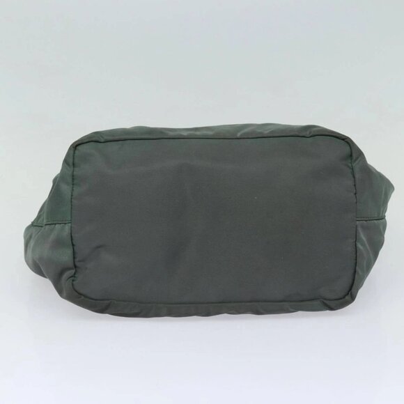 PRADA Hand Bag Nylon 2way Khaki Gold Auth - Picture 5 of 16